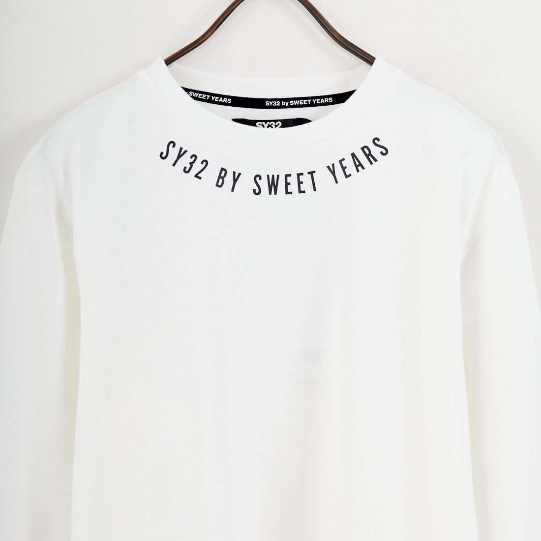 SY32 [エスワイサーティトゥ] ネックラウンドプリント ロングスリーブTシャツ [32-26SN1-15] WHITE