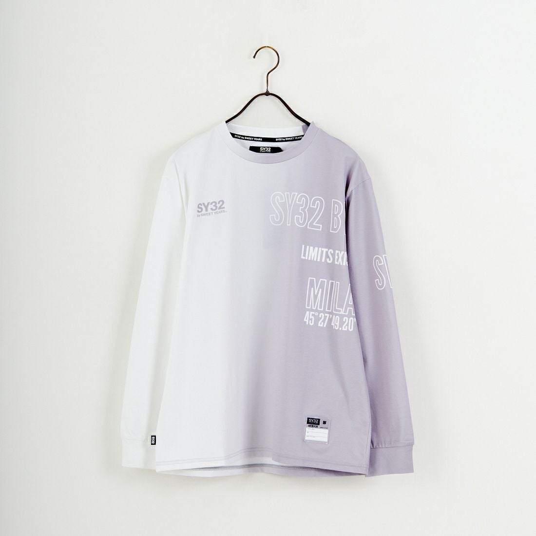 SY32 [エスワイサーティトゥ] グラデーションロゴ ロングスリーブTシャツ [32-26SN1-12] WHITE