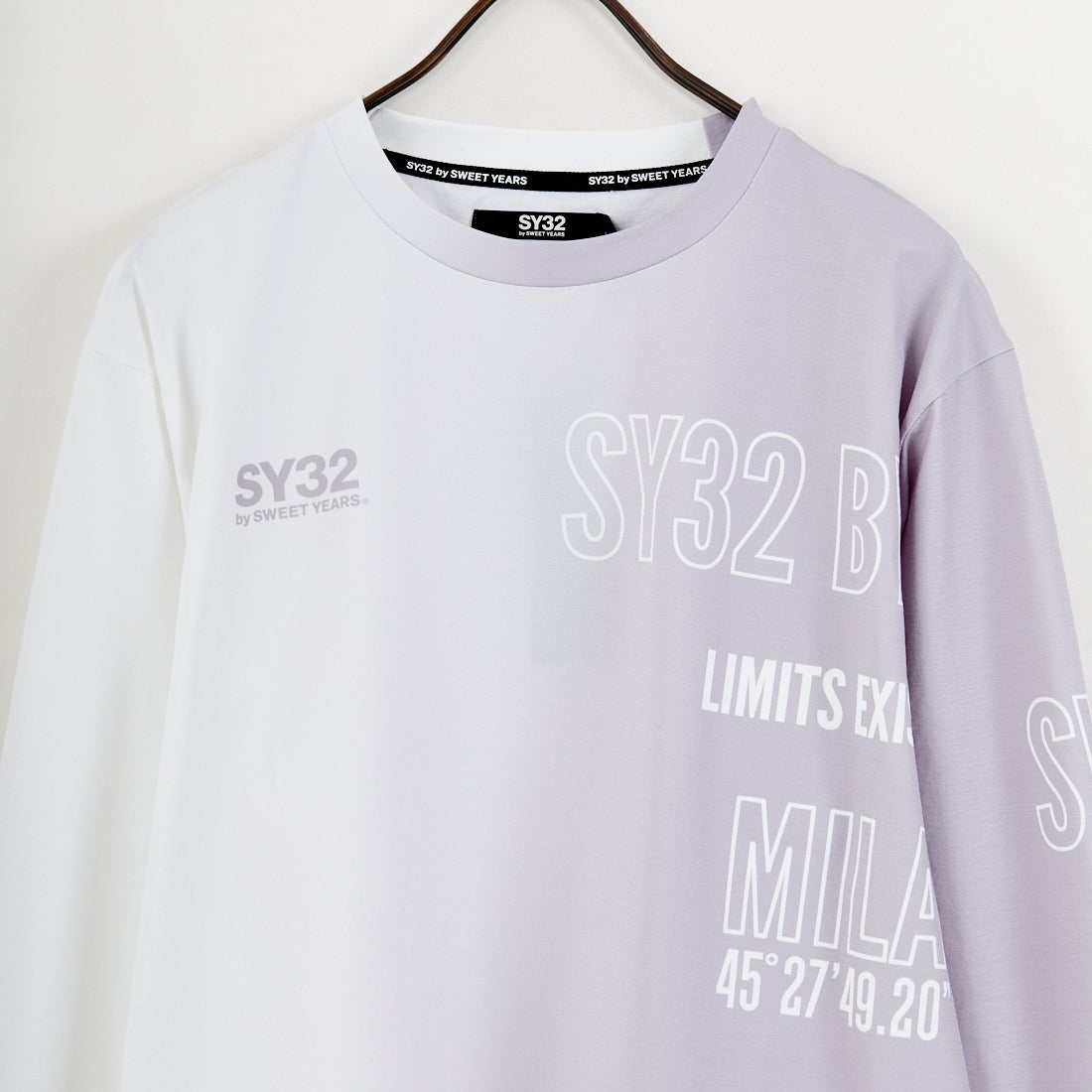 SY32 [エスワイサーティトゥ] グラデーションロゴ ロングスリーブTシャツ [32-26SN1-12] WHITE