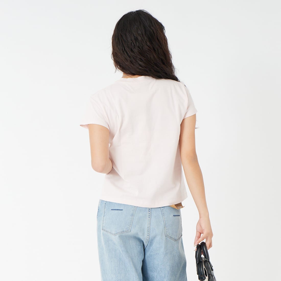 MM6 Maison Margiela [エムエムシックス メゾン マルジェラ] ニューメリック コットンTシャツ [S52GC0326-M20170] 231 PINK &&モデル身長：162cm 着用サイズ：S&&