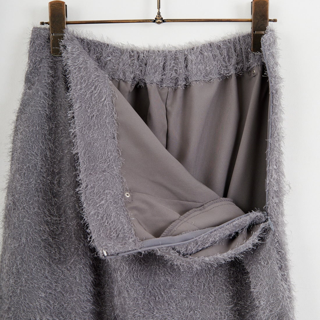 &g'aime [アンジェム] フリンジスカート [988-68600] ｸﾞﾚｰ