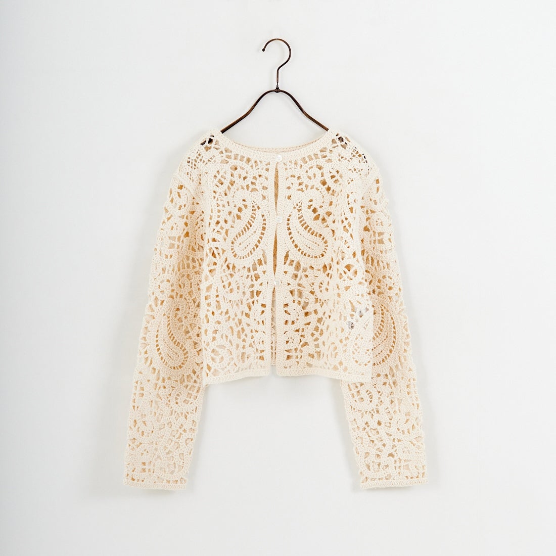 CLOCHE [クロシェ] レースニットカーディガン [61285502] ｱｲﾎﾞﾘｰ