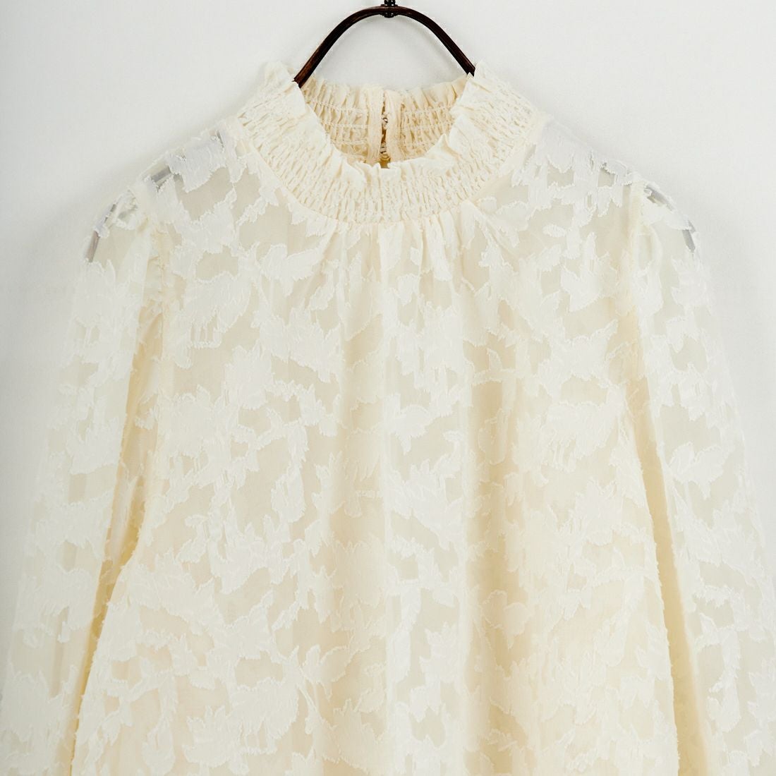 Jf Ready Made [ジェイエフレディメイド] シャーリングネックブラウス [3110303] 103 ｱｲﾎﾞﾘｰ