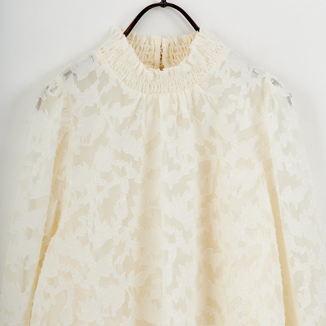 Jf Ready Made [ジェイエフレディメイド] シャーリングネックブラウス [3110303] 103 ｱｲﾎﾞﾘｰ