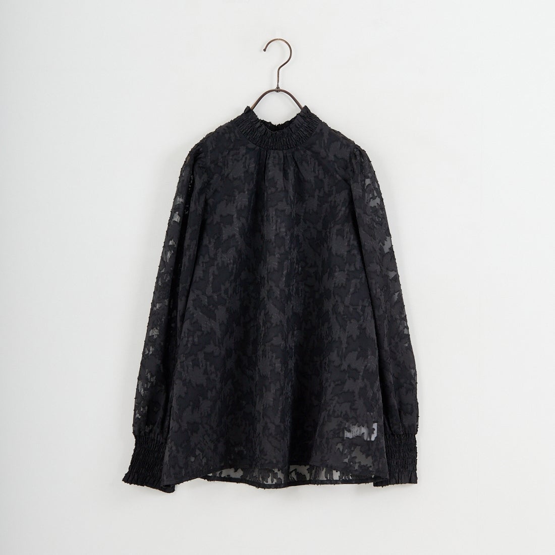 Jf Ready Made [ジェイエフレディメイド] シャーリングネックブラウス [3110303] 800 ﾌﾞﾗｯｸ