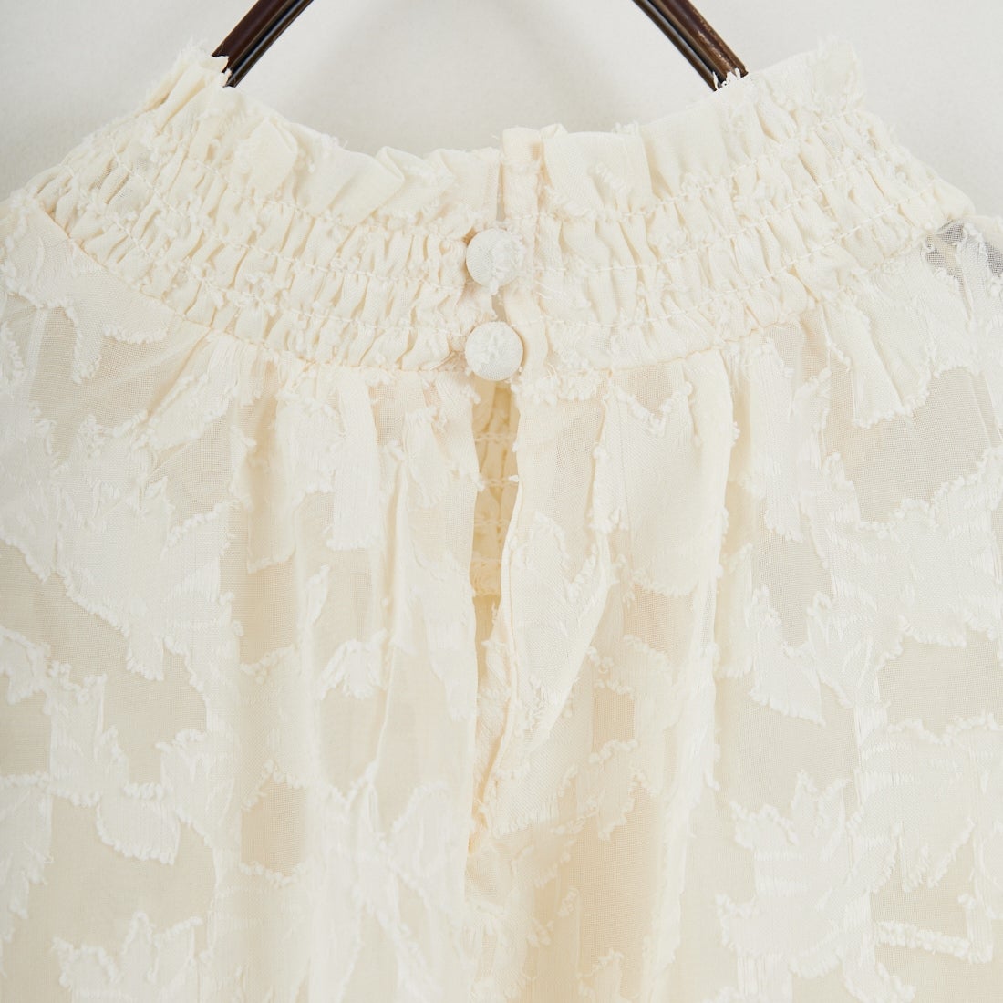 Jf Ready Made [ジェイエフレディメイド] シャーリングネックブラウス [3110303] 103 ｱｲﾎﾞﾘｰ