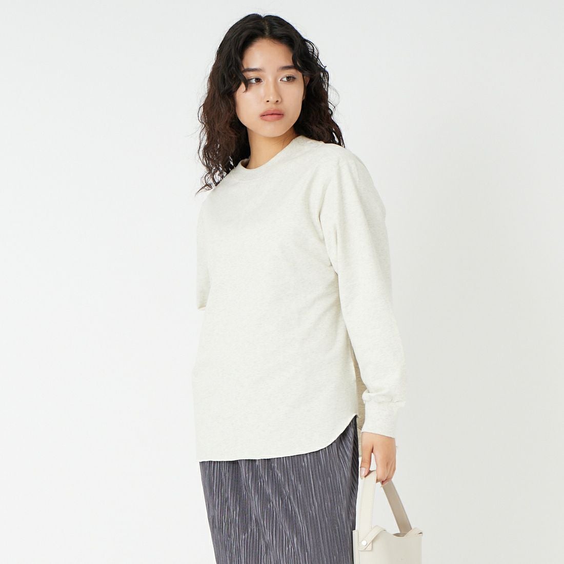 Jf Ready Made [ジェイエフレディメイド] ダブルガゼット裏毛プルオーバー [3110102] 822 ｵｰﾄﾐｰﾙ &&モデル身長：162cm 着用サイズ：F&&