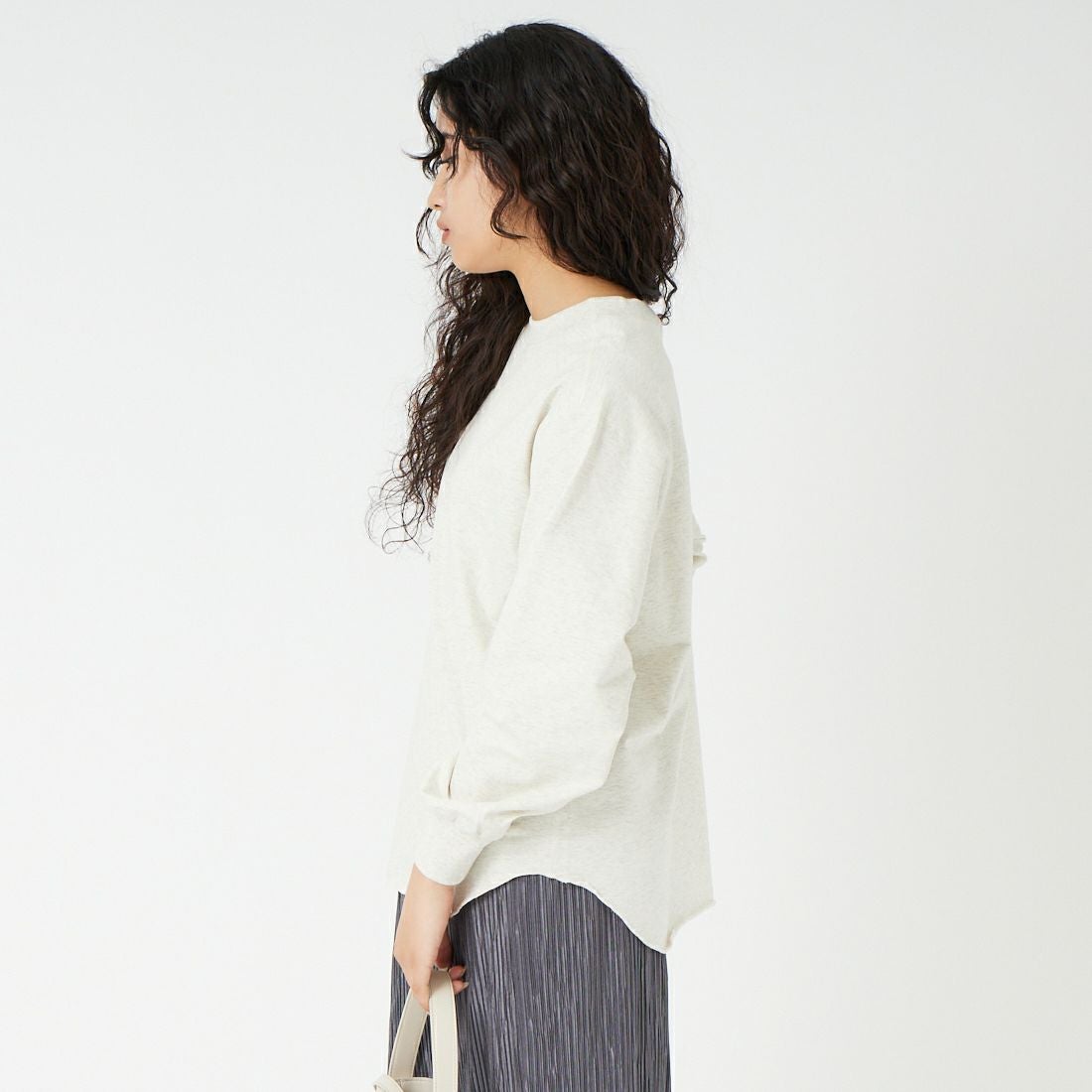 Jf Ready Made [ジェイエフレディメイド] ダブルガゼット裏毛プルオーバー [3110102] 822 ｵｰﾄﾐｰﾙ &&モデル身長：162cm 着用サイズ：F&&