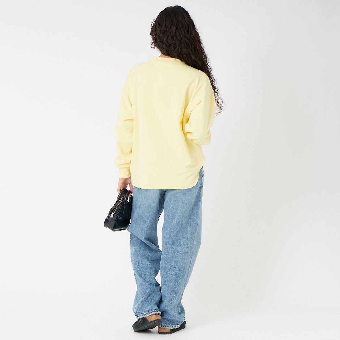 Jf Ready Made [ジェイエフレディメイド] ダブルガゼット裏毛プルオーバー [3110102] 201 ｲｴﾛｰ &&モデル身長：162cm 着用サイズ：F&&