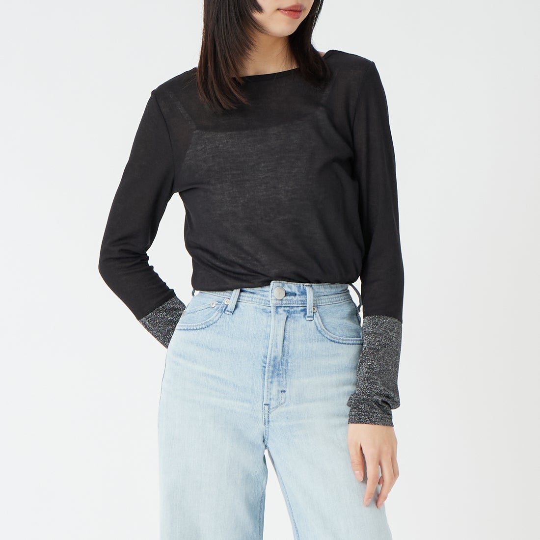 ﾌﾞﾗｯｸ&&モデル身長：162cm 着用サイズ：F&&