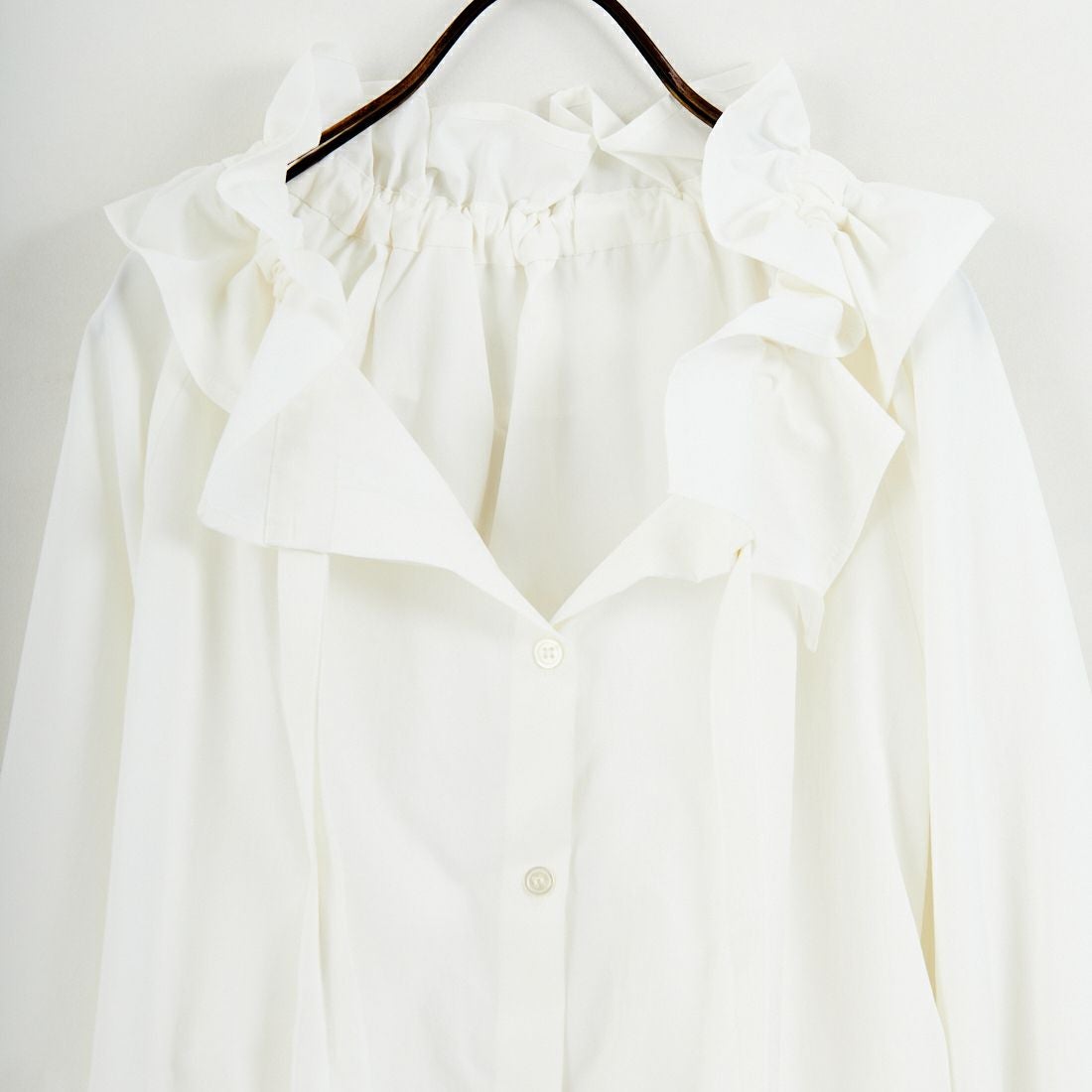 CLOCHE [クロシェ] フリルカラーシャツ [61085013] ｵﾌ