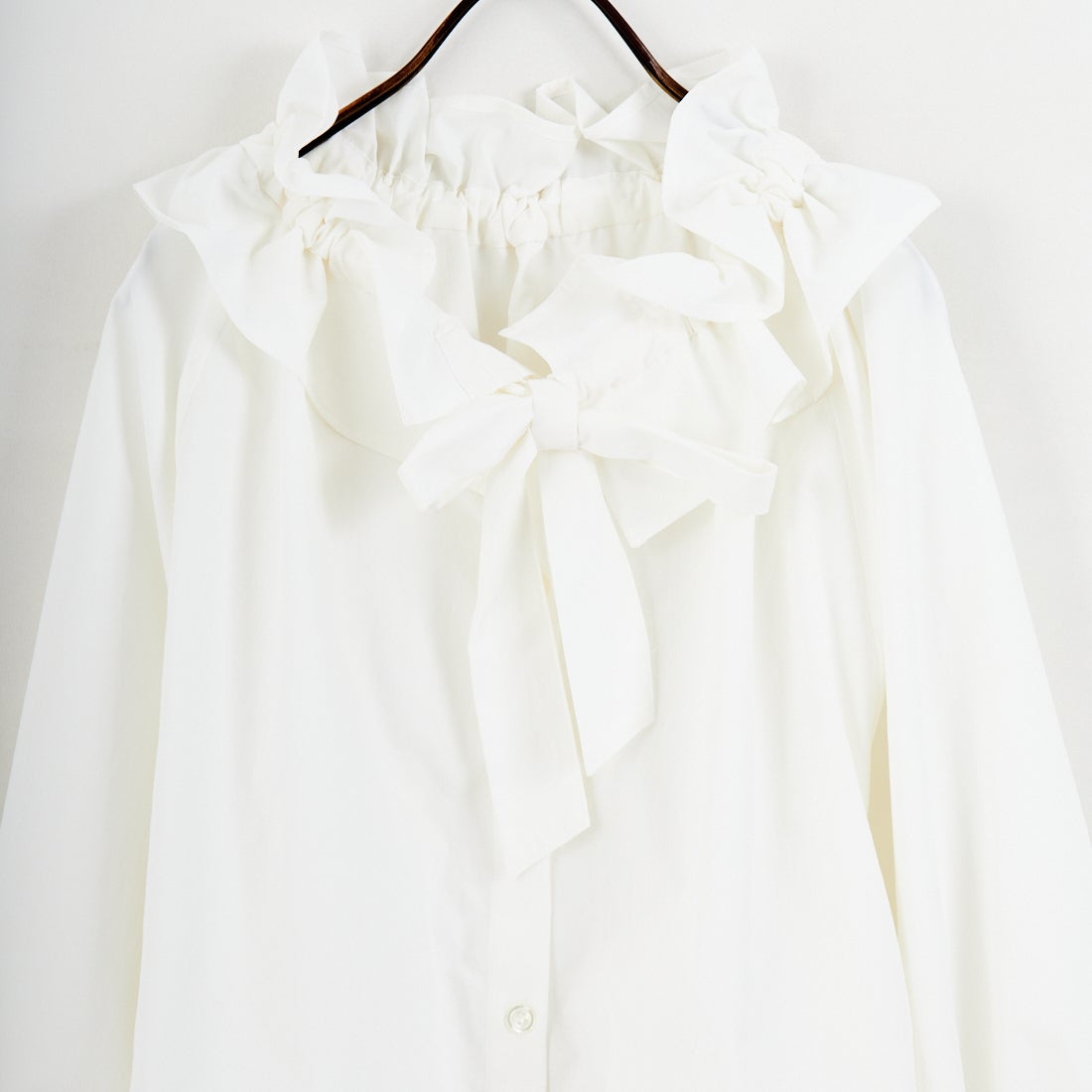 CLOCHE [クロシェ] フリルカラーシャツ [61085013] ｵﾌ