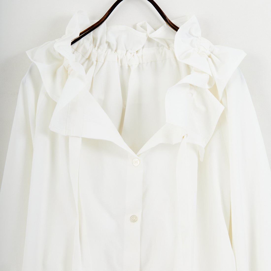 CLOCHE [クロシェ] フリルカラーシャツ [61085013] ｵﾌ