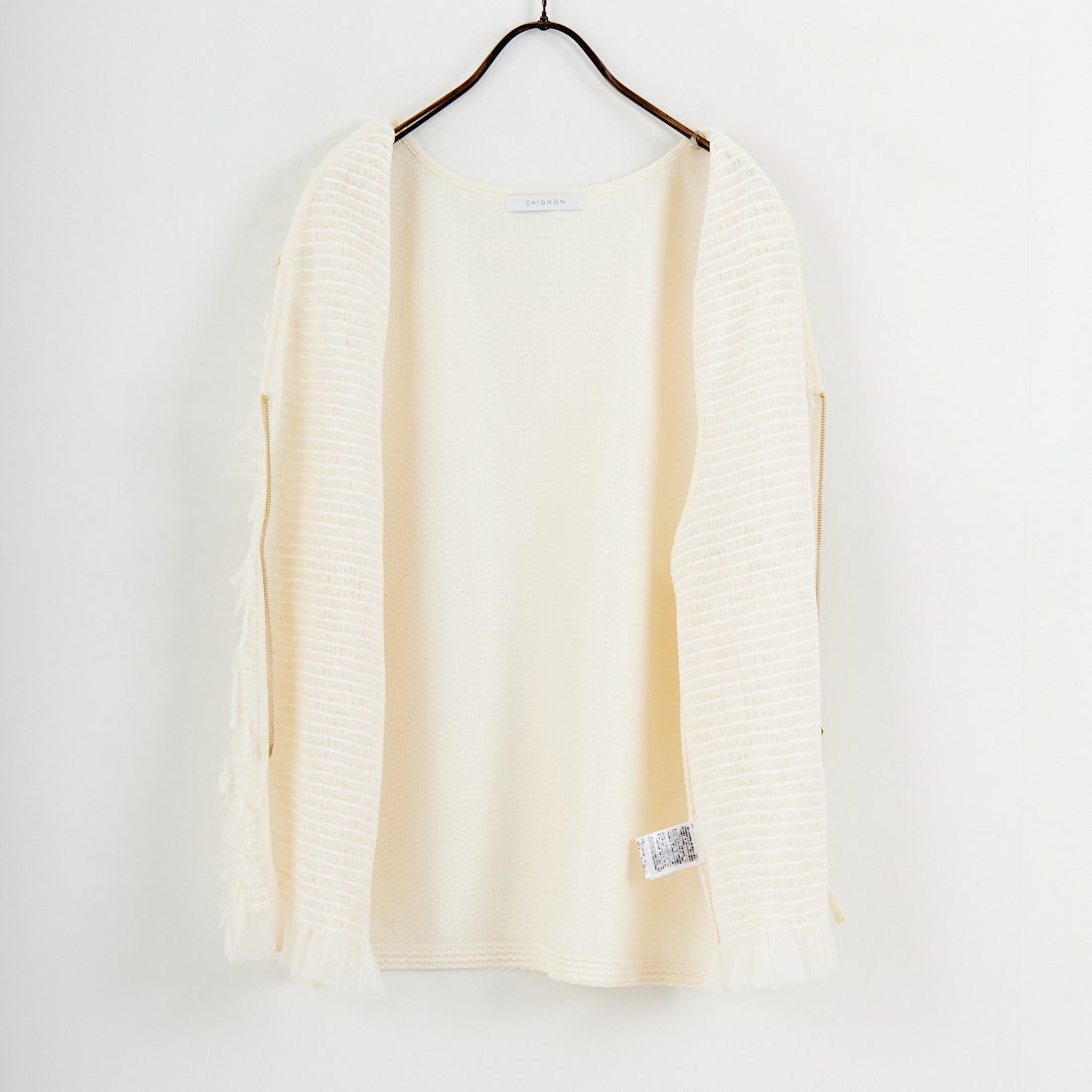 CHIGNON [シニヨン] チュールレースドッキングベスト [8556-490NH] IVORY