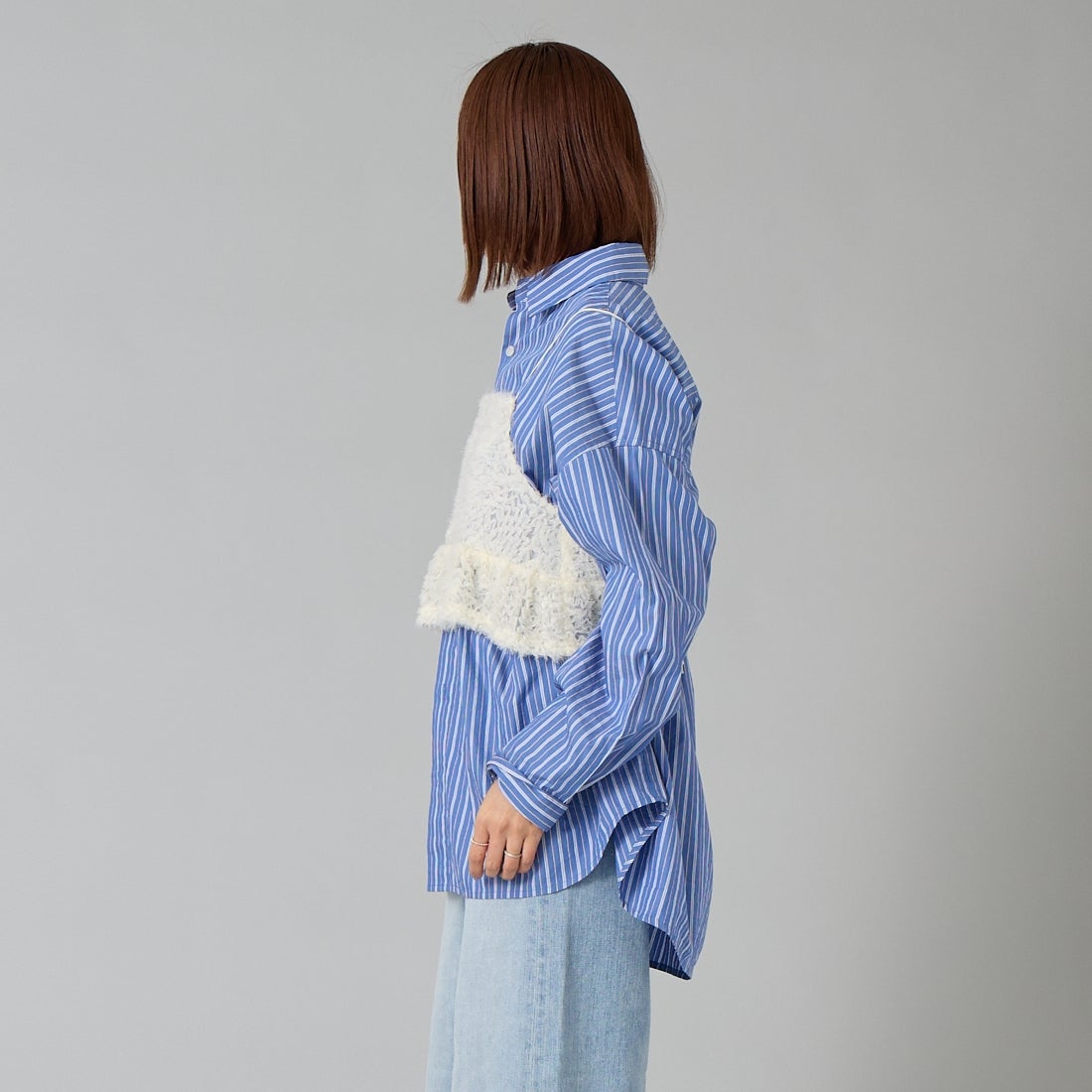 CHIGNON [シニヨン] 刺繍チュールビスチェ [1956-463BZ] IVORY &&モデル身長：159cm 着用サイズ：F&&