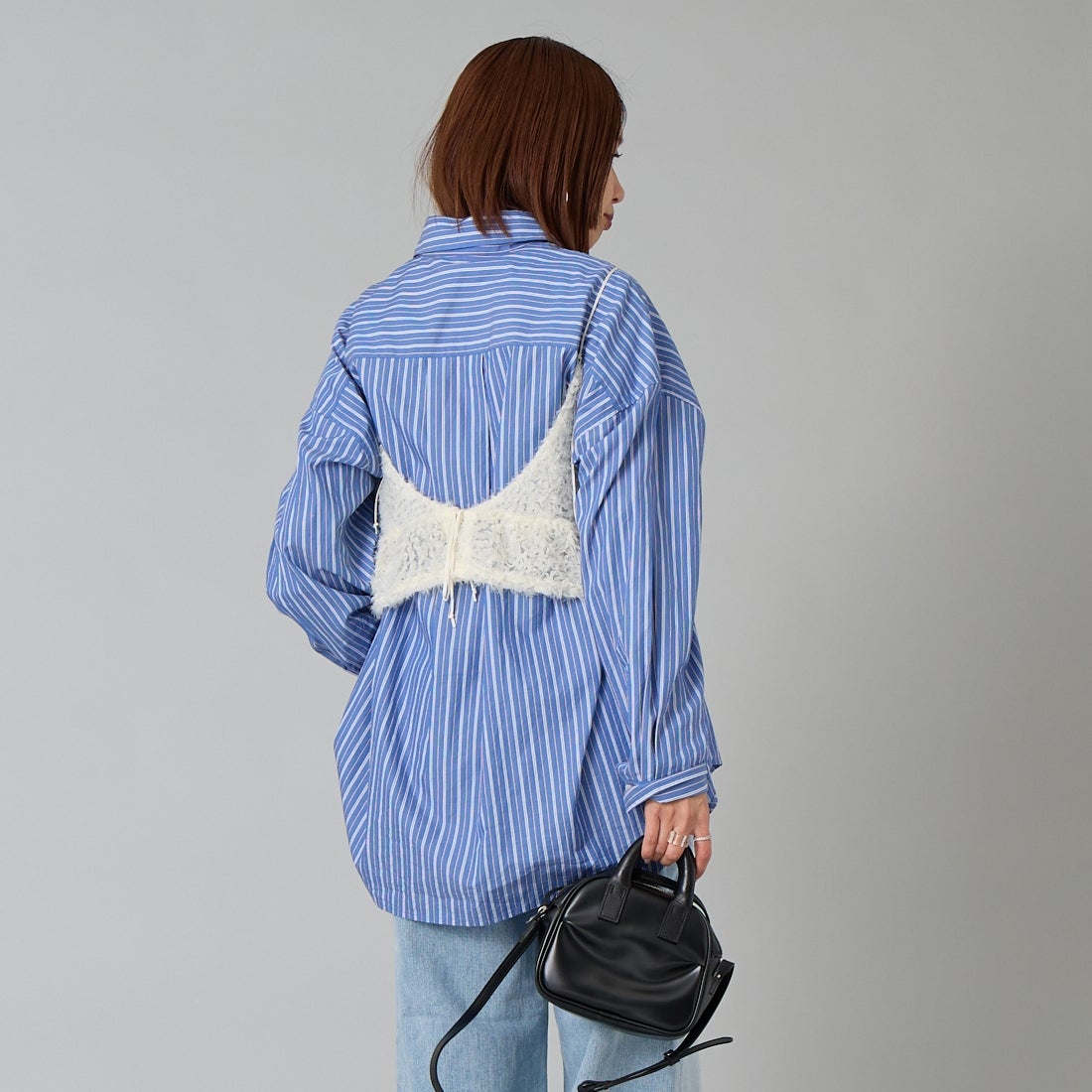 CHIGNON [シニヨン] 刺繍チュールビスチェ [1956-463BZ] IVORY &&モデル身長：159cm 着用サイズ：F&&