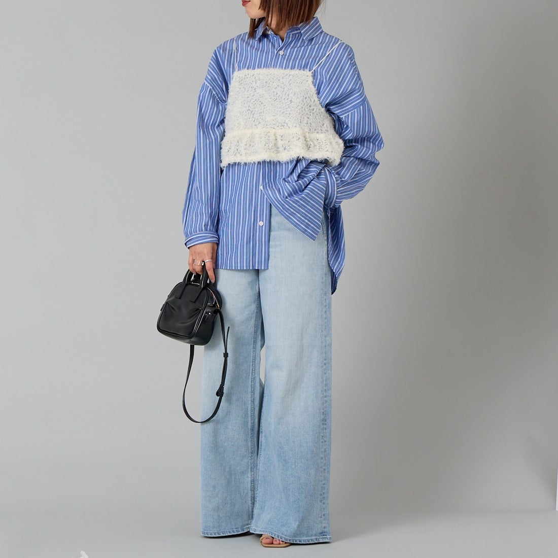 CHIGNON [シニヨン] 刺繍チュールビスチェ [1956-463BZ] IVORY &&モデル身長：159cm 着用サイズ：F&&