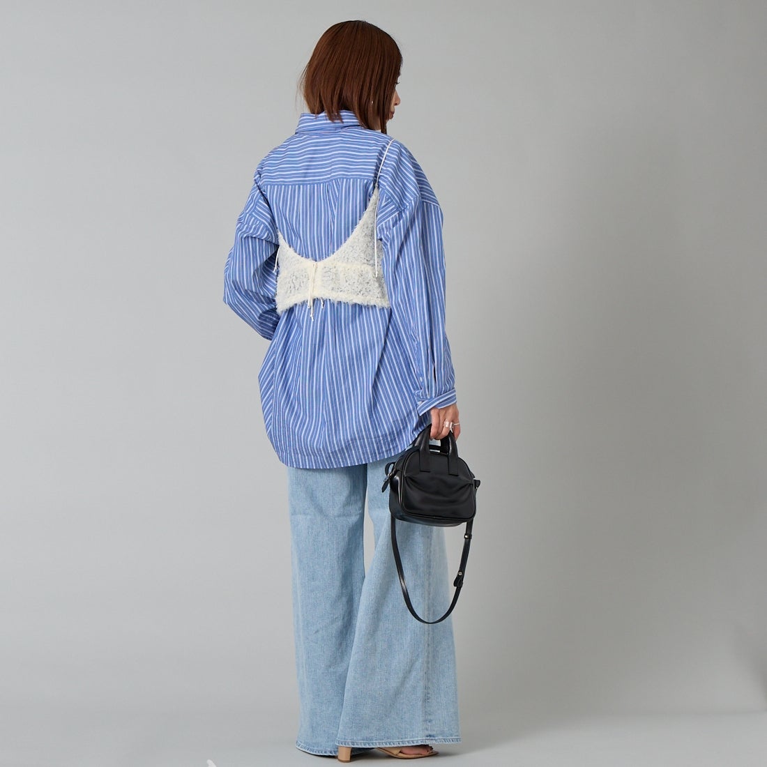 CHIGNON [シニヨン] 刺繍チュールビスチェ [1956-463BZ] IVORY &&モデル身長：159cm 着用サイズ：F&&