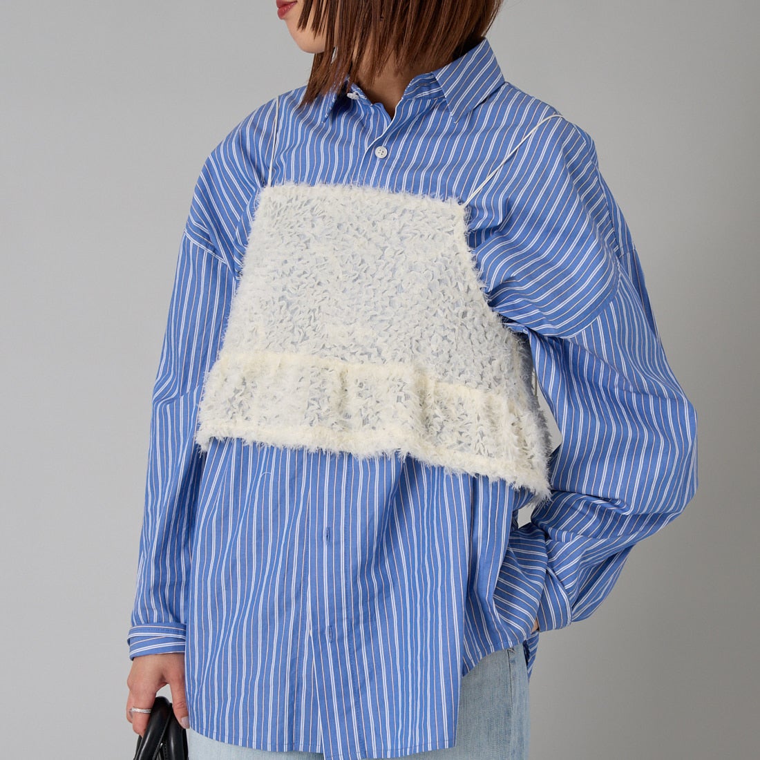 CHIGNON [シニヨン] 刺繍チュールビスチェ [1956-463BZ] IVORY &&モデル身長：159cm 着用サイズ：F&&