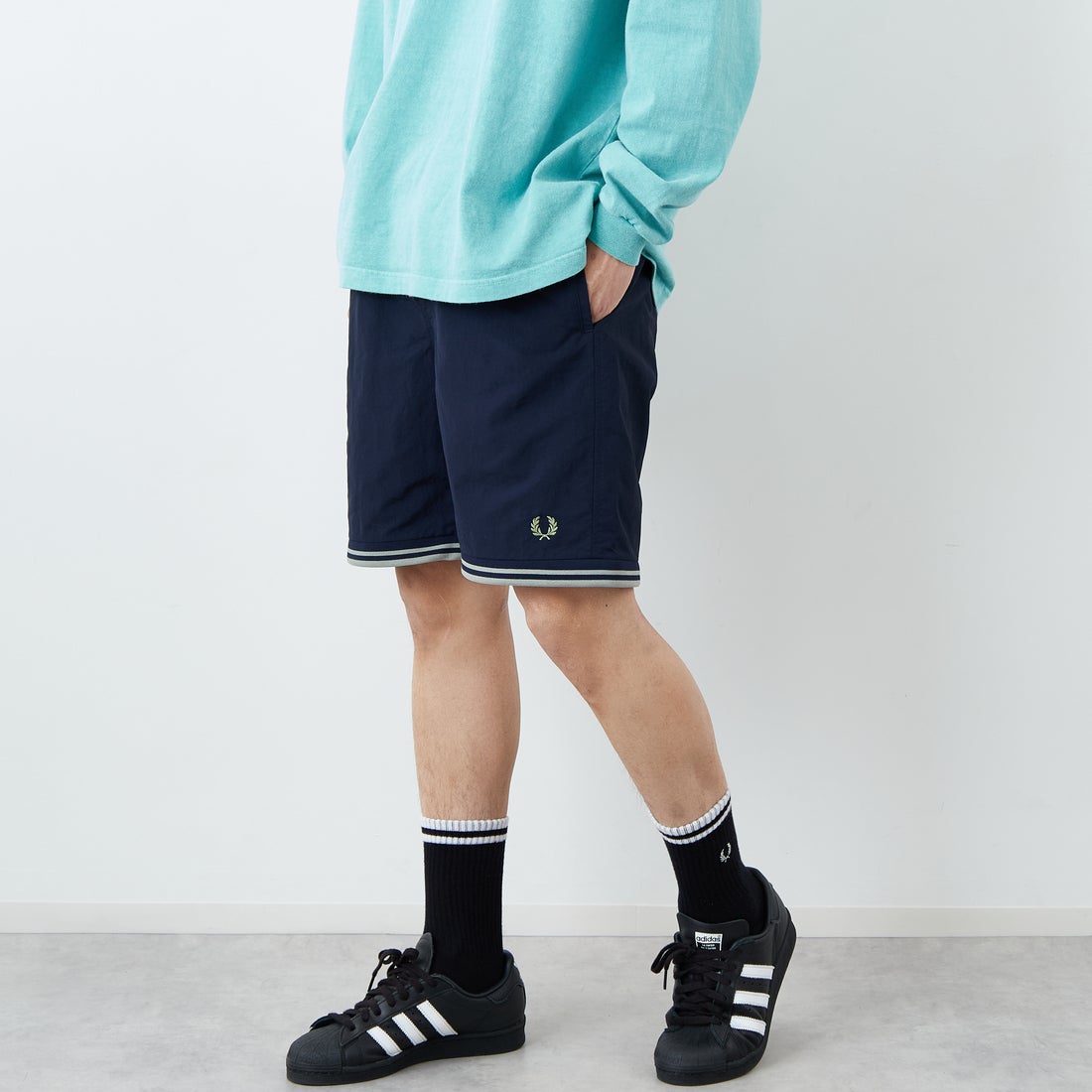 NAVY/SEAGR&&モデル身長：179cm 着用サイズ：L&&