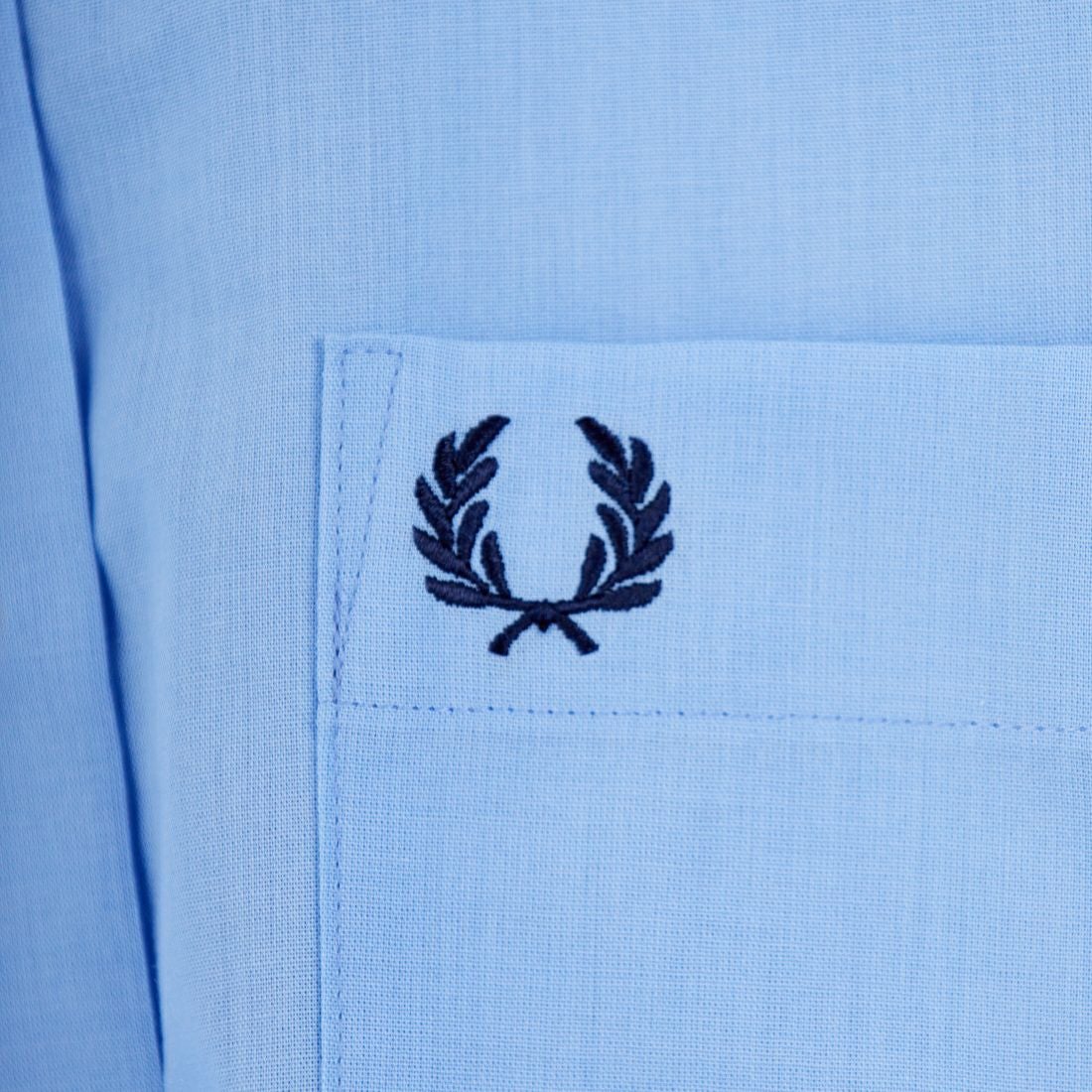 FRED PERRY [フレッドペリー] 別注 ワンポイントロゴ刺繍シアーシャツ [FPW-26S-035JF] ACE BLUE/T