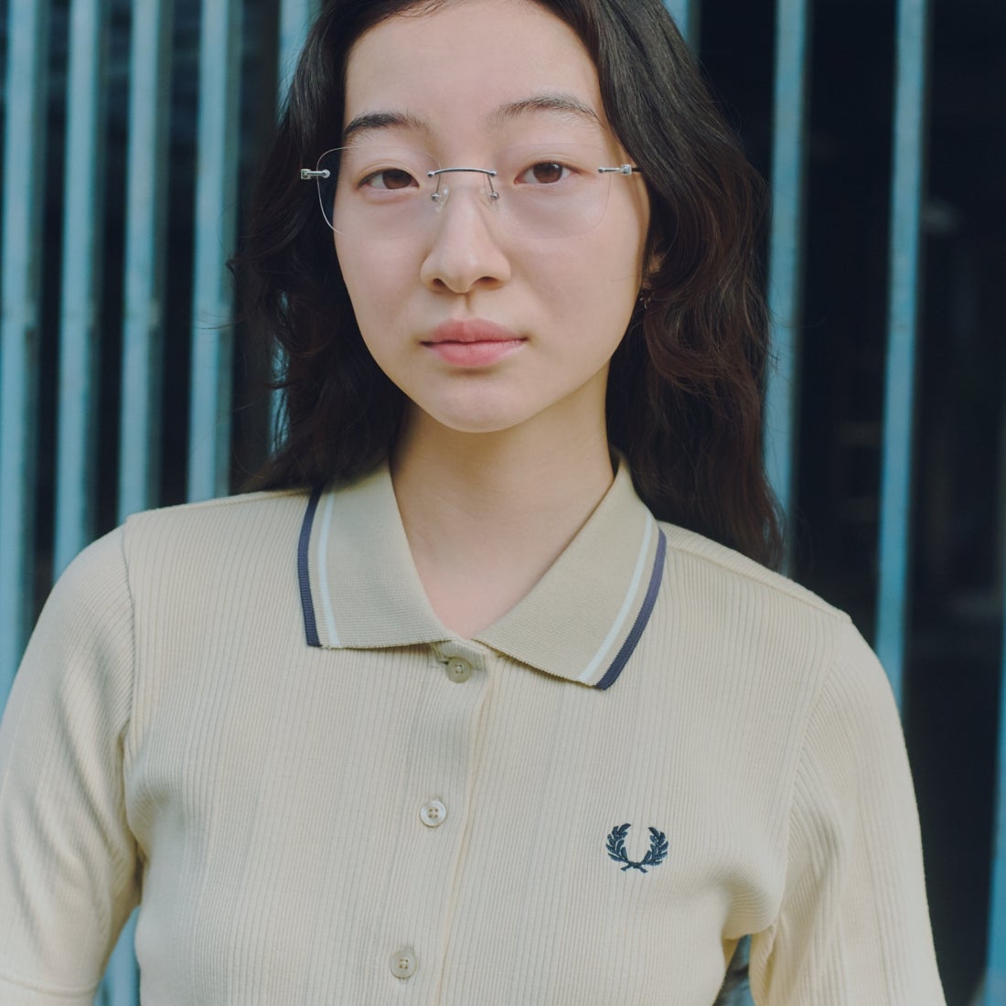 FRED PERRY [フレッドペリー] 別注 ツインティップライン リブポロシャツ [FPW-26S-033JF] OATMEAL/SN