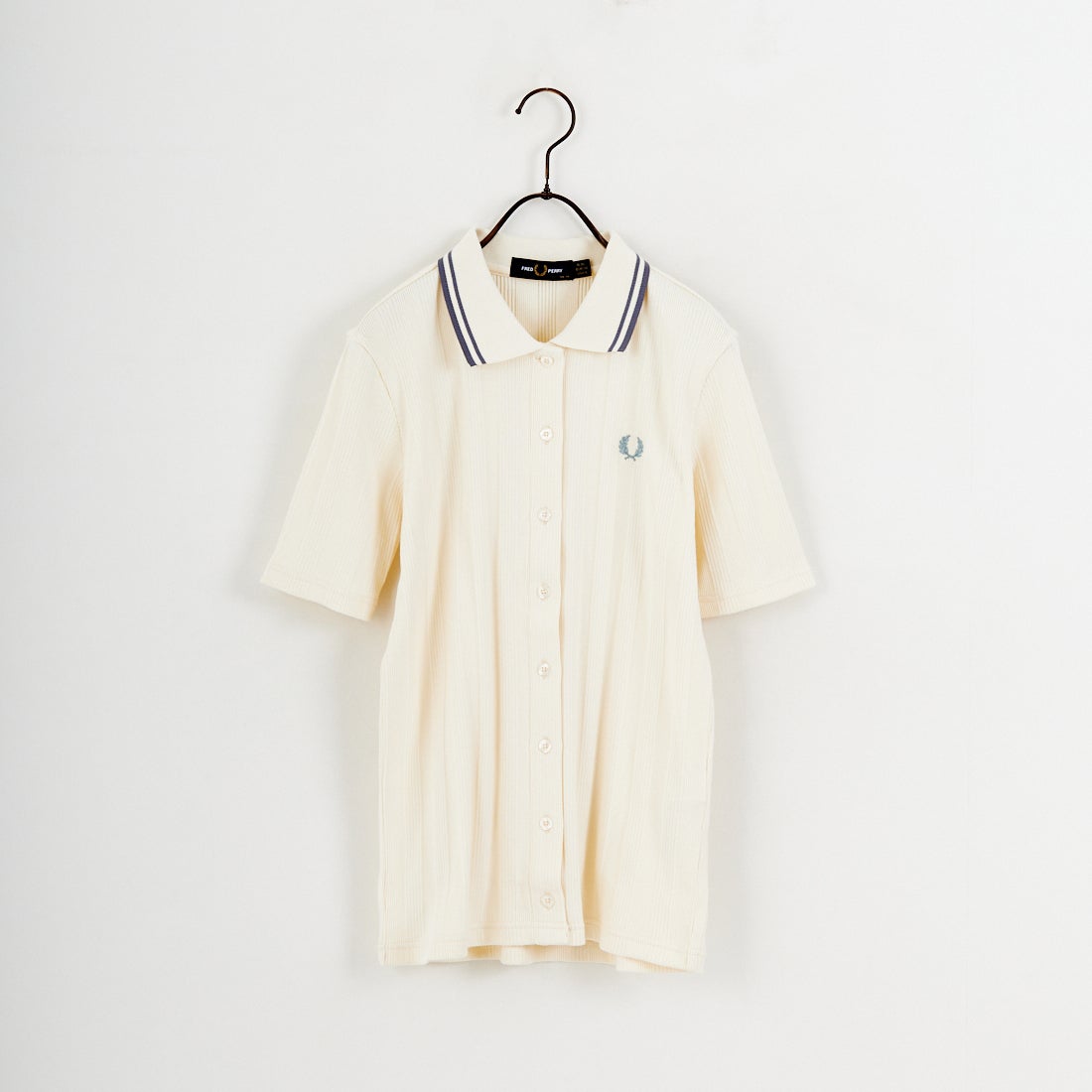 FRED PERRY [フレッドペリー] 別注 ツインティップライン リブポロシャツ [FPW-26S-033JF] ECRU/STOCK