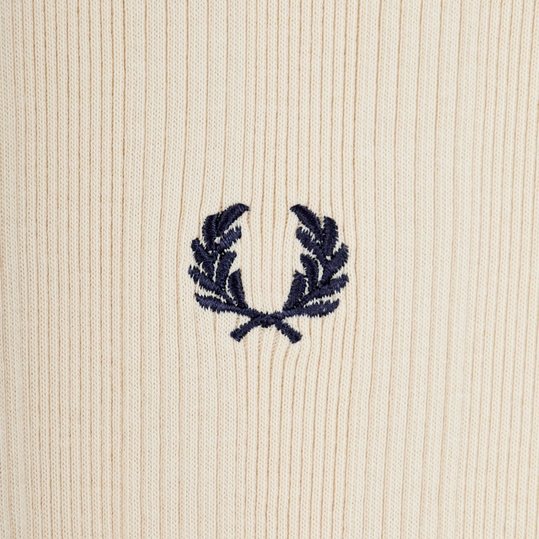 FRED PERRY [フレッドペリー] 別注 ランダムリブ ワンポイントロゴ刺繍リンガーTシャツ [FPW-26S-032JF] OATMEAL/AN