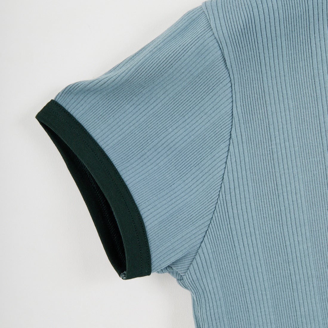 FRED PERRY [フレッドペリー] 別注 ランダムリブ ワンポイントロゴ刺繍リンガーTシャツ [FPW-26S-032JF] STOCK PORT