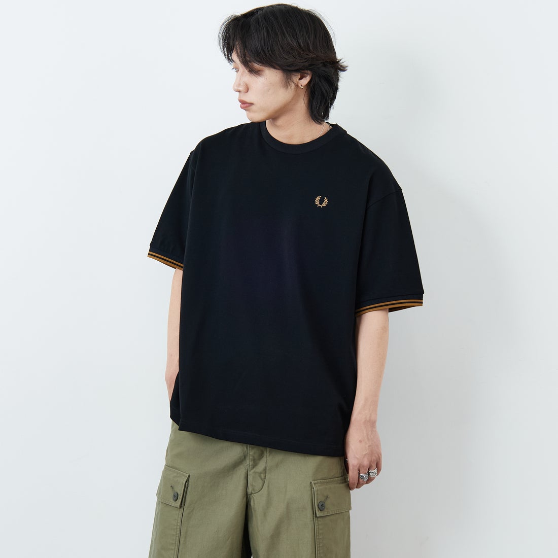 FRED PERRY [フレッドペリー] 別注 ツインティップライン ワイド