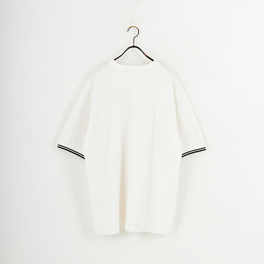 FRED PERRY [フレッドペリー] 別注 ツインティップライン ワイドシルエット鹿の子Tシャツ [FPM-26S-021JF] SNOW WHITE