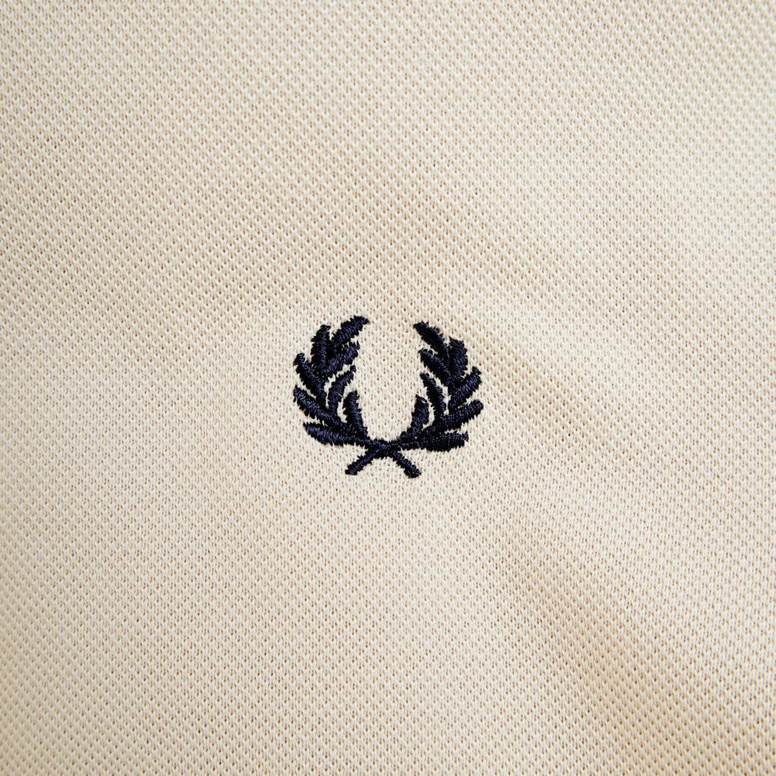 FRED PERRY [フレッドペリー] 別注 ツインティップライン ワイドシルエット鹿の子Tシャツ [FPM-26S-021JF] OATMEAL/SN