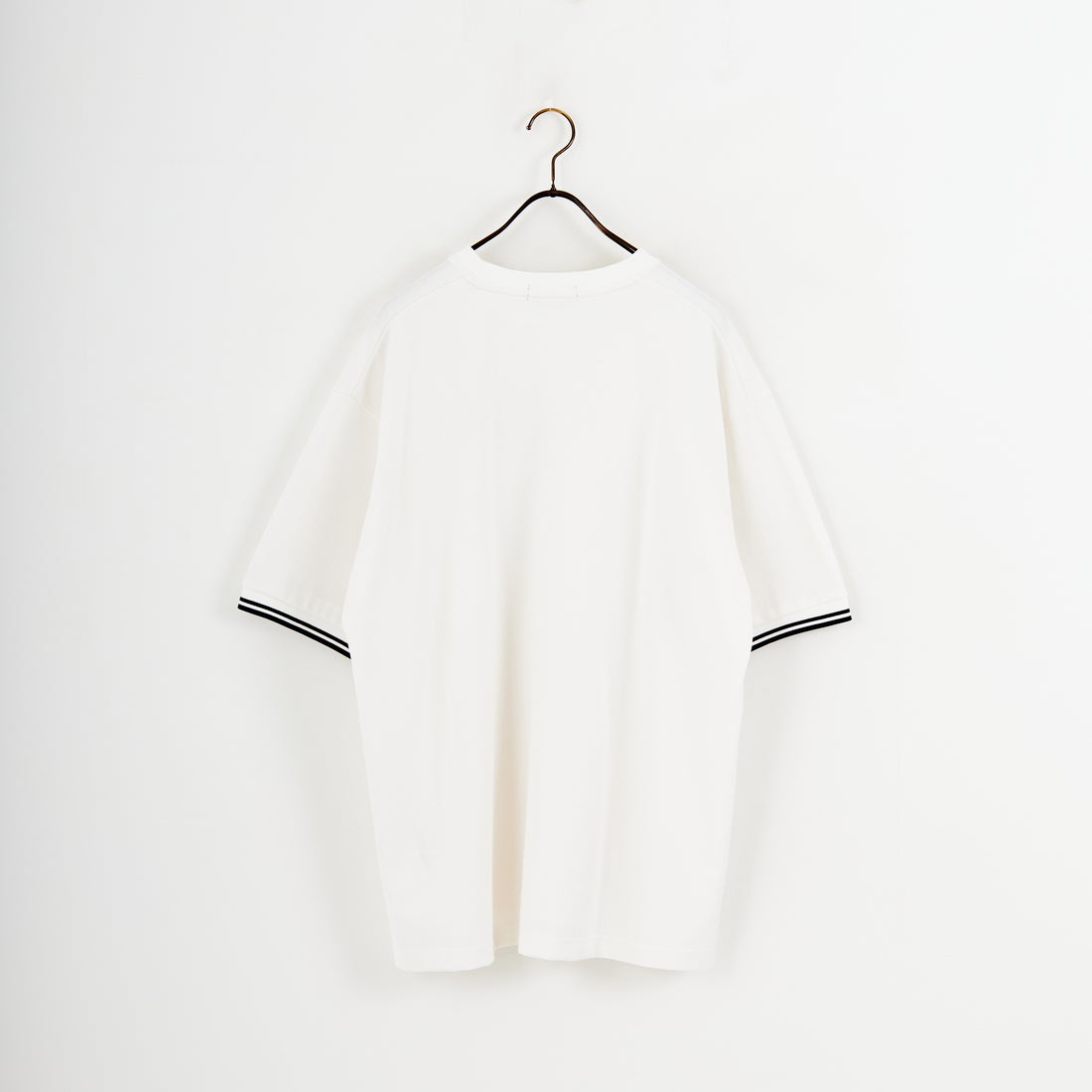 FRED PERRY [フレッドペリー] 別注 ツインティップライン ワイドシルエット鹿の子Tシャツ [FPM-26S-021JF] SNOW WHITE