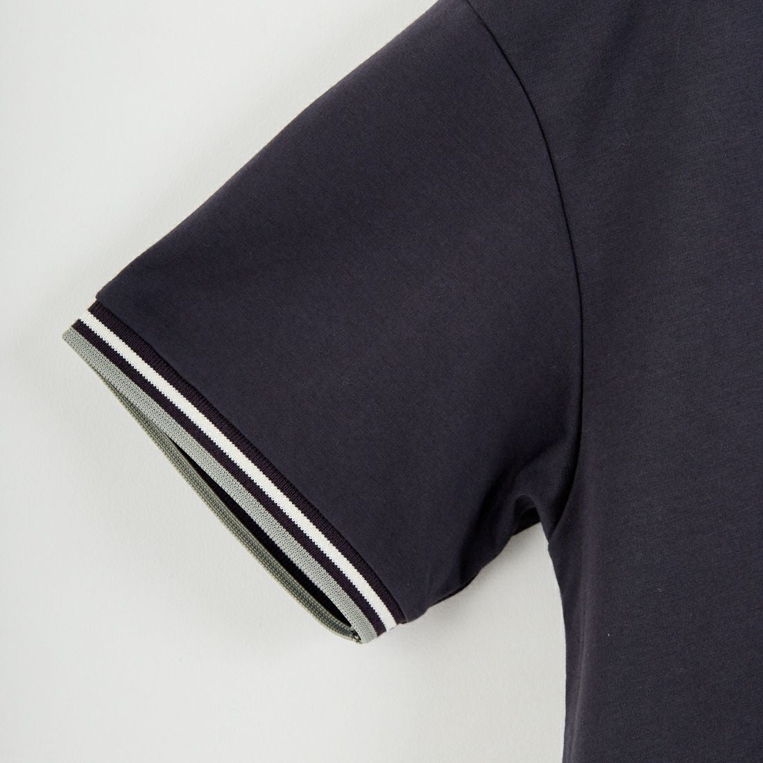 FRED PERRY [フレッドペリー] 別注 ツインティップライン ワンポイントロゴ刺繍 ショートポンチTシャツ [FPW-26S-034-JF] ANCHOR GRE