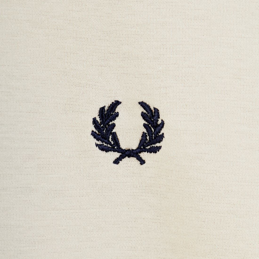 FRED PERRY [フレッドペリー] 別注 ツインティップライン ワンポイントロゴ刺繍 ショートポンチTシャツ [FPW-26S-034-JF] OATMEAL/SN