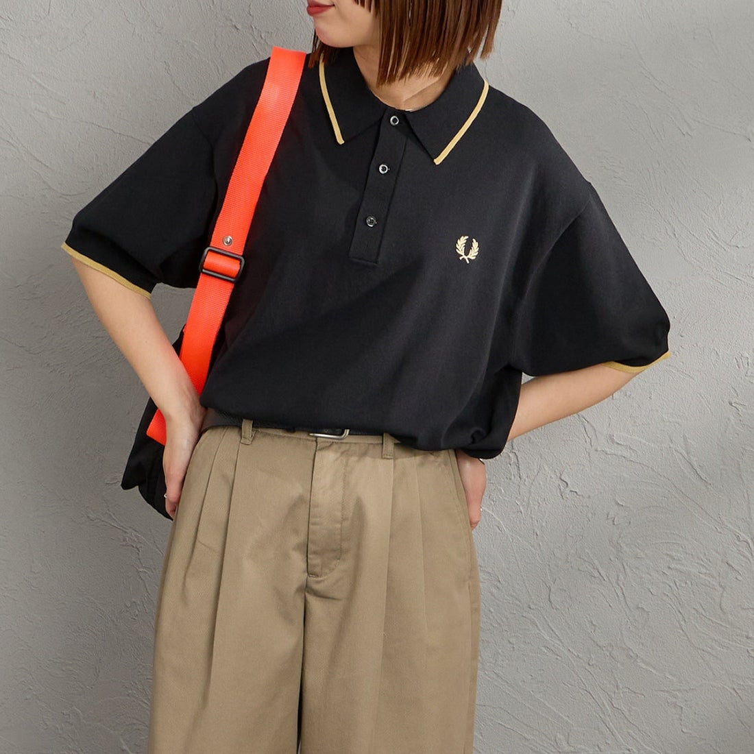 BLACK/CHAM&&モデル身長：159cm 着用サイズ：S&&