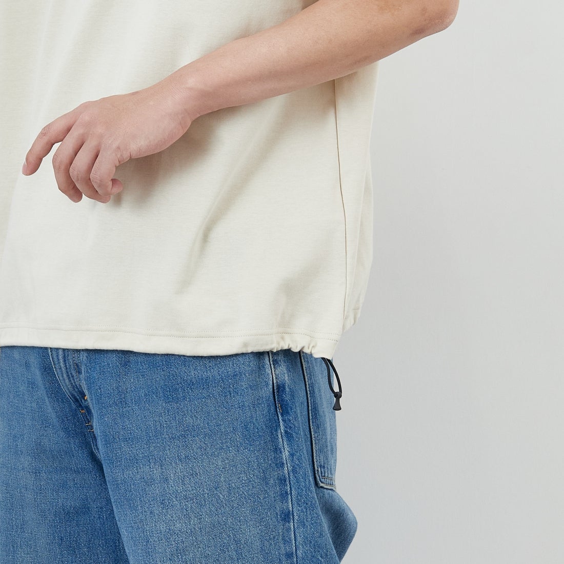 FRED PERRY [フレッドペリー] 別注 ワンポイントロゴ刺繍 ポンチドローコードTシャツ [FPM-26S-022JF] OATMEAL/AN