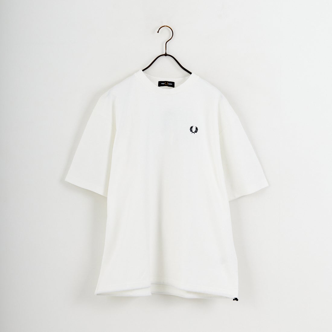 FRED PERRY [フレッドペリー] 別注 ワンポイントロゴ刺繍 ポンチドローコードTシャツ [FPM-26S-022JF] SNOW WHITE
