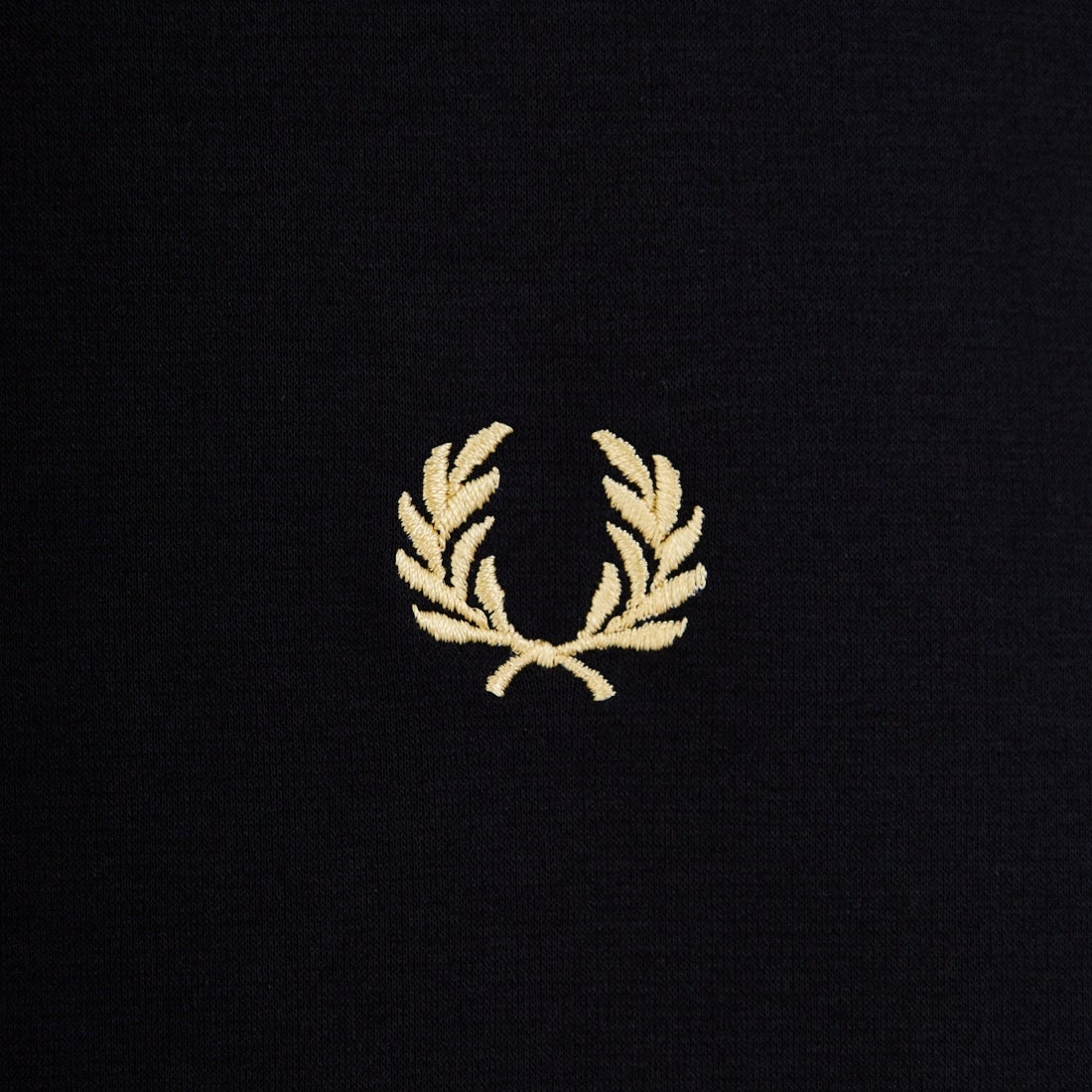 FRED PERRY [フレッドペリー] 別注 ワンポイントロゴ刺繍 ポンチドローコードTシャツ [FPM-26S-022JF] BLACK/CHAM