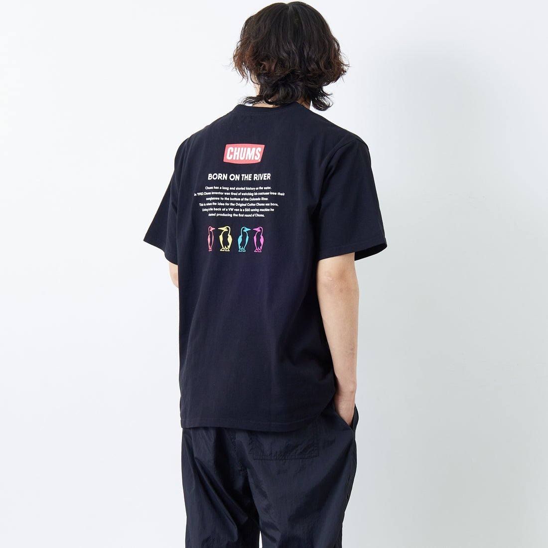 K001 BLACK&&モデル身長：179cm 着用サイズ：XXL&&