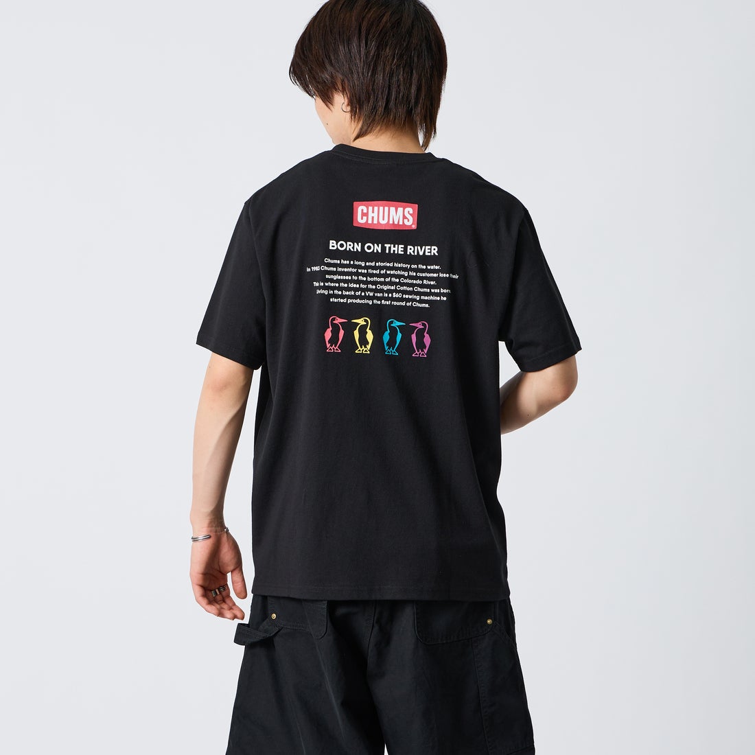 K001 BLACK&&モデル身長：177cm 着用サイズ：XL&&