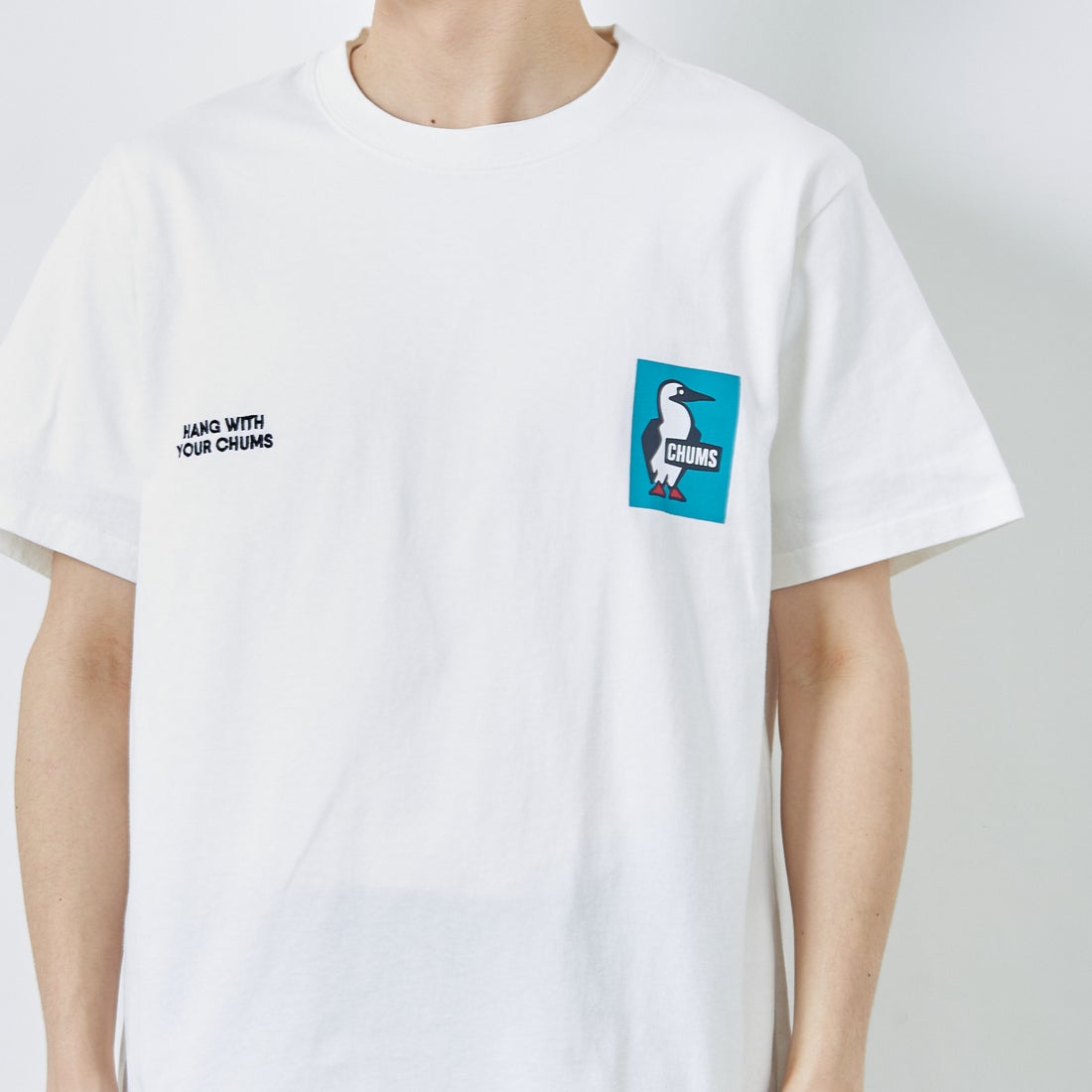CHUMS [チャムス] 別注 ヒストリーロゴ バックプリント ショートスリーブTシャツ [CH01-2842-JF] W001 WHITE