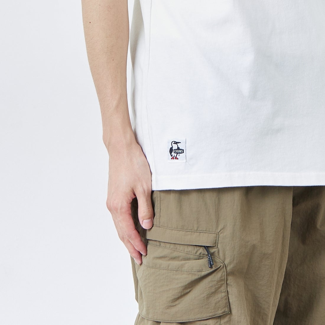 CHUMS [チャムス] 別注 ヒストリーロゴ バックプリント ショートスリーブTシャツ [CH01-2842-JF] W001 WHITE