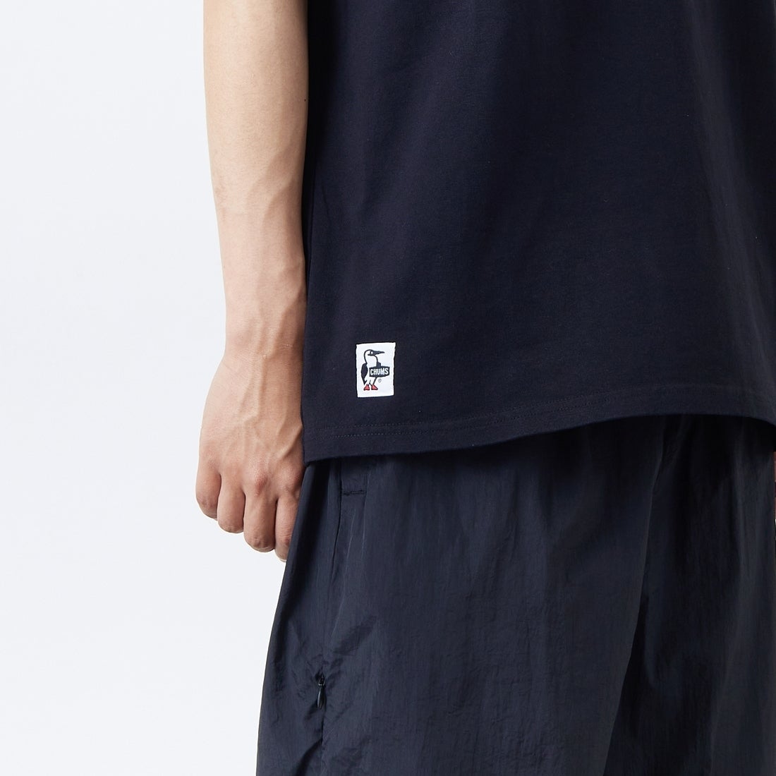 CHUMS [チャムス] 別注 ヒストリーロゴ バックプリント ショートスリーブTシャツ [CH01-2842-JF] K001 BLACK