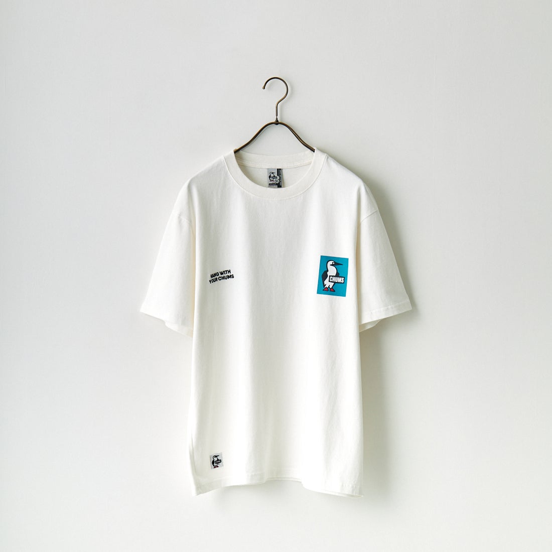 CHUMS [チャムス] 別注 ヒストリーロゴ バックプリント ショートスリーブTシャツ [CH01-2842-JF] W001 WHITE