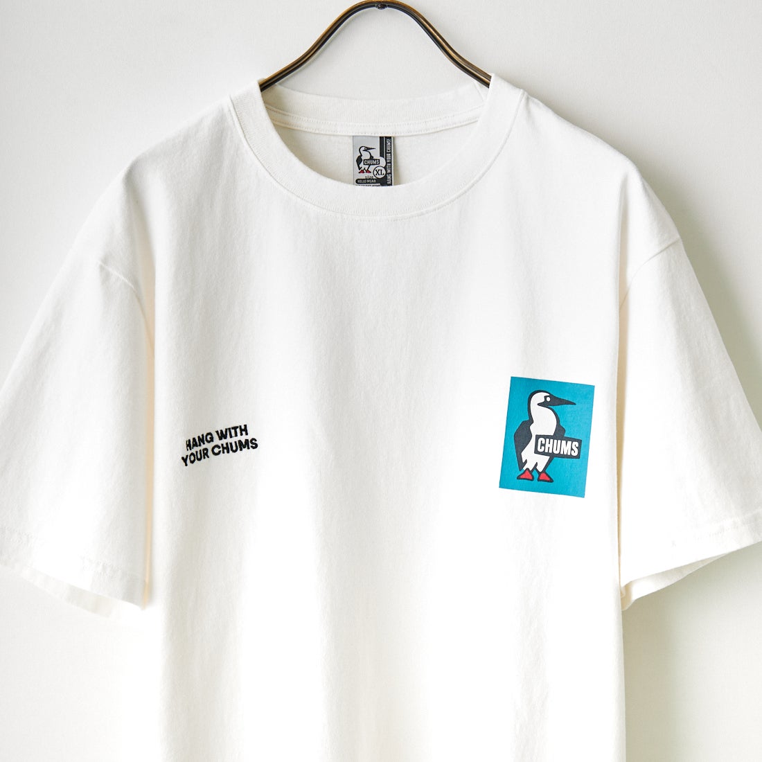 CHUMS [チャムス] 別注 ヒストリーロゴ バックプリント ショートスリーブTシャツ [CH01-2842-JF] W001 WHITE