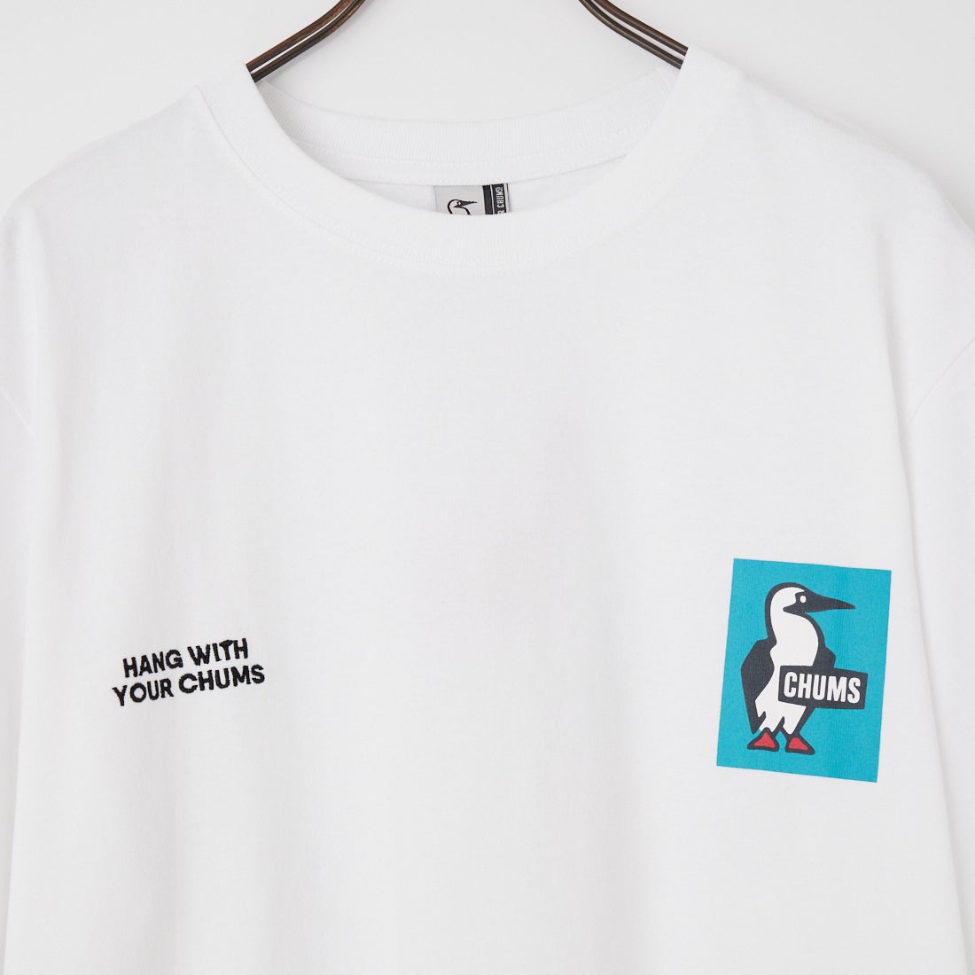 CHUMS [チャムス] 別注 ヒストリーロゴ バックプリント ショートスリーブTシャツ [CH01-2842-JF] W001 WHITE