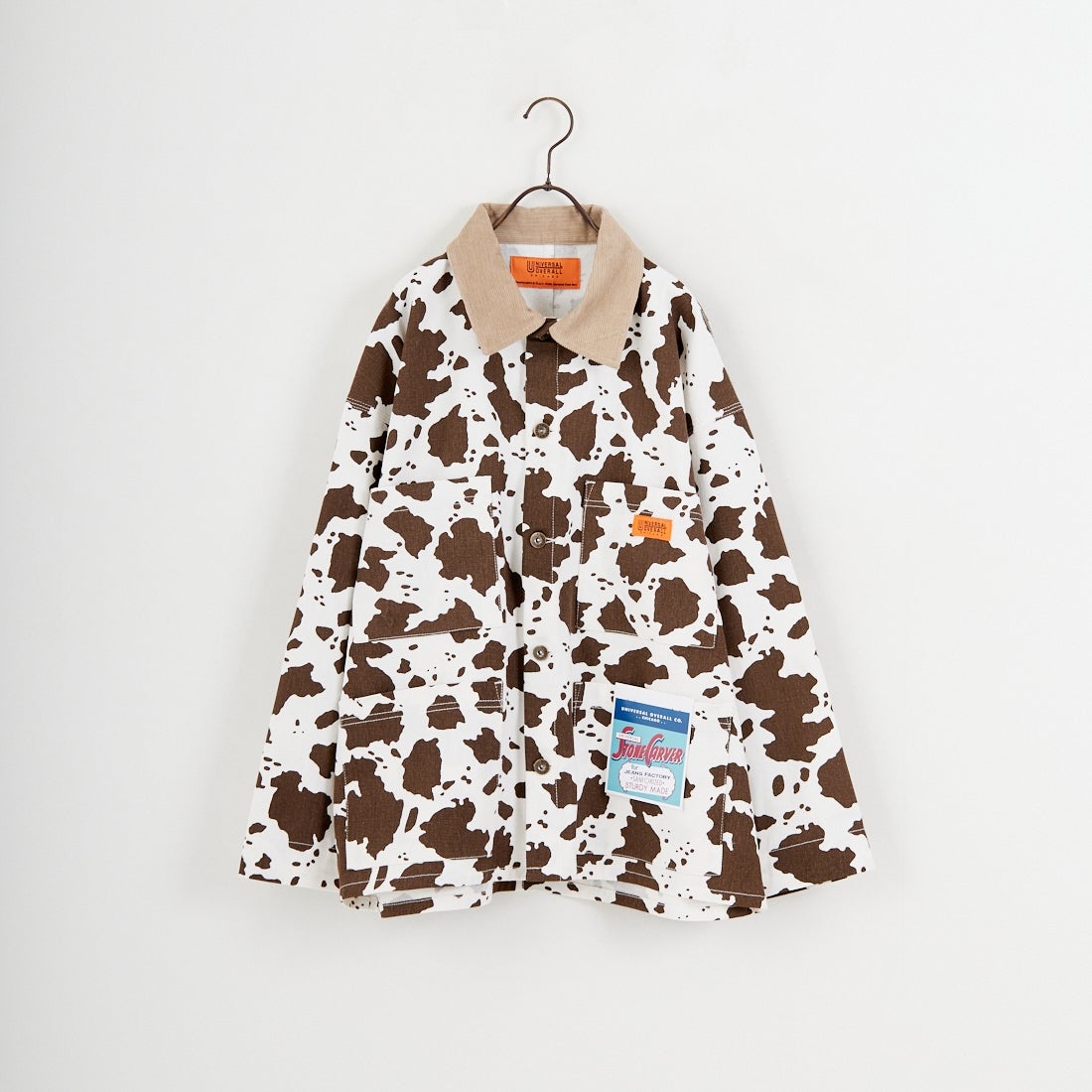UNIVERSAL OVERALL [ユニバーサルオーバーオール] 別注 コーデュロイ襟 カバーオールジャケット [U2612225IN-JF] COW