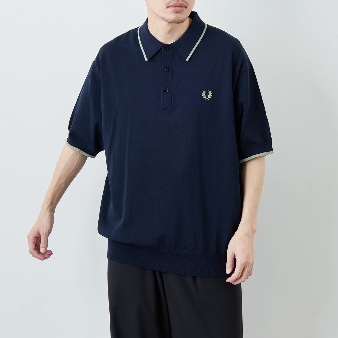 新品✨EDIFICE ×Fred perry 別注コラボ サマーニットポロシャツ FRED PERRY - EDIFICE ✖️Fred perry 別注コラボ ニットポロシャツの