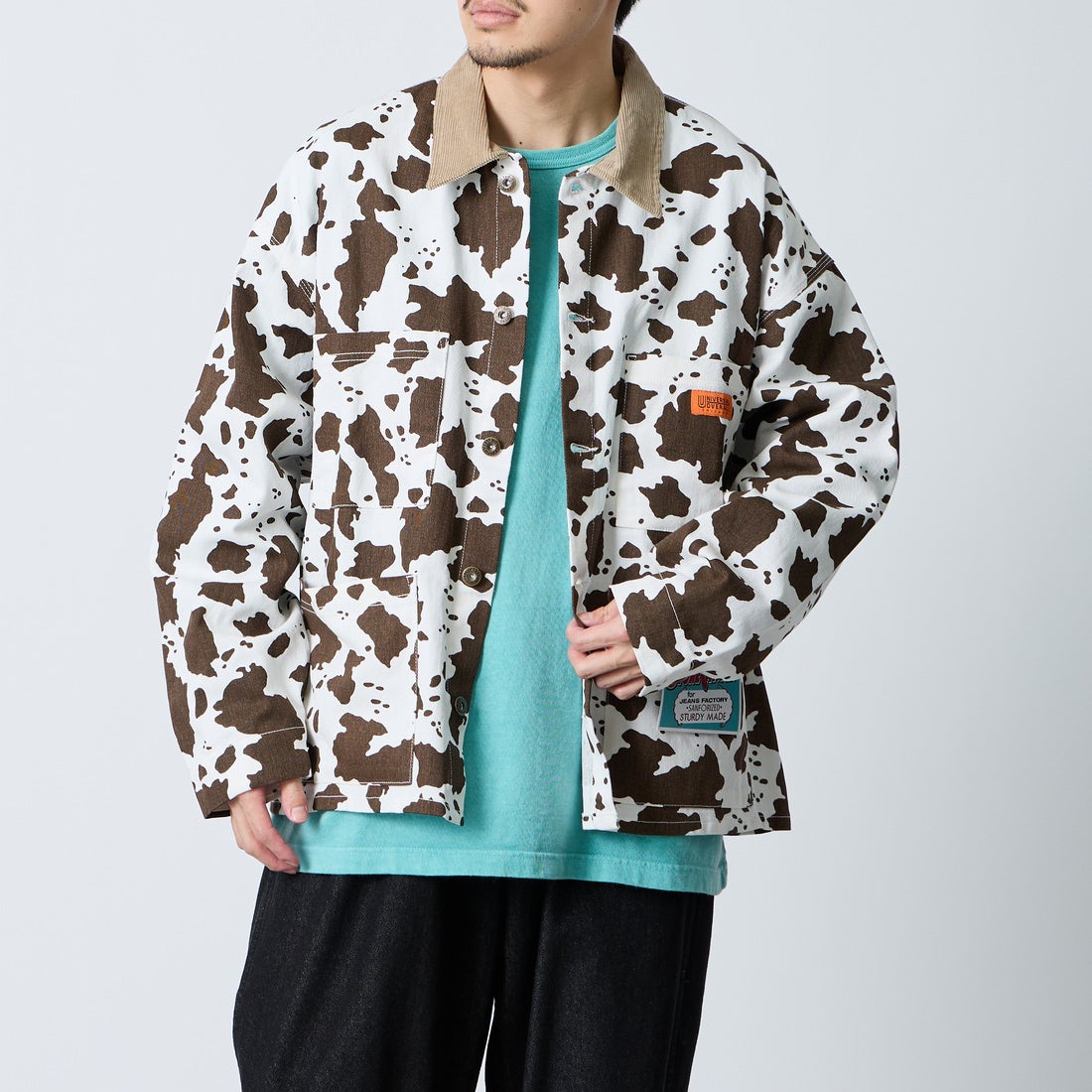 WHT/BRN&&モデル身長：168cm 着用サイズ：M&&